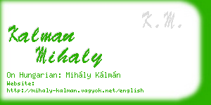 kalman mihaly business card
