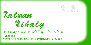 kalman mihaly business card